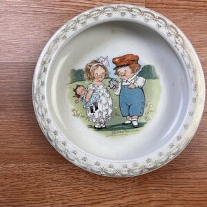 Antique D.E. McNicol East Liverpool Child's Bowl Dish Dottie Dimple Billy Bumps